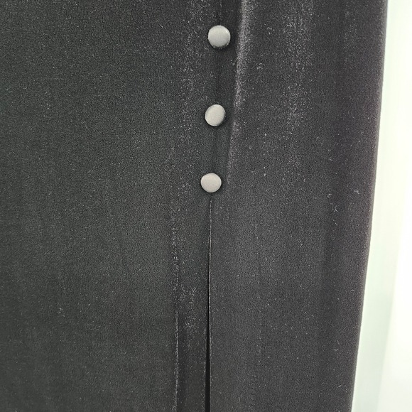 Alex Evenings Womens Black Velvet Maxi Skirt XL Glam NYE Formal Holiday Cocktail - Picture 4 of 7